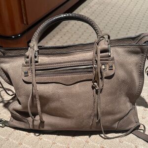 Elegant Taupe Leather Handbag